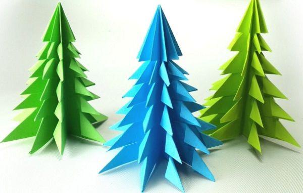 Елка 3д оригами