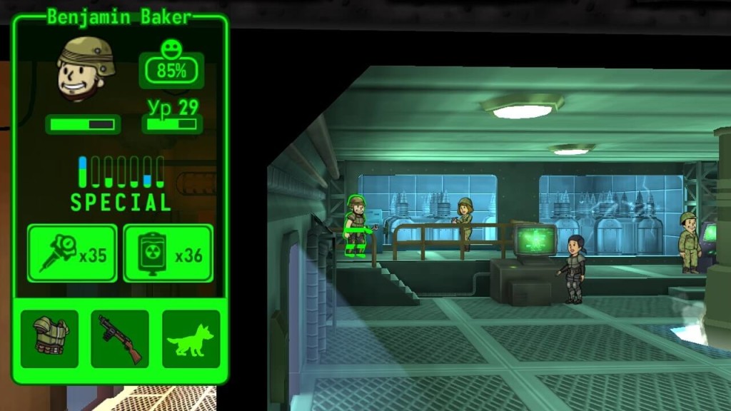 Fallout shelter комнаты